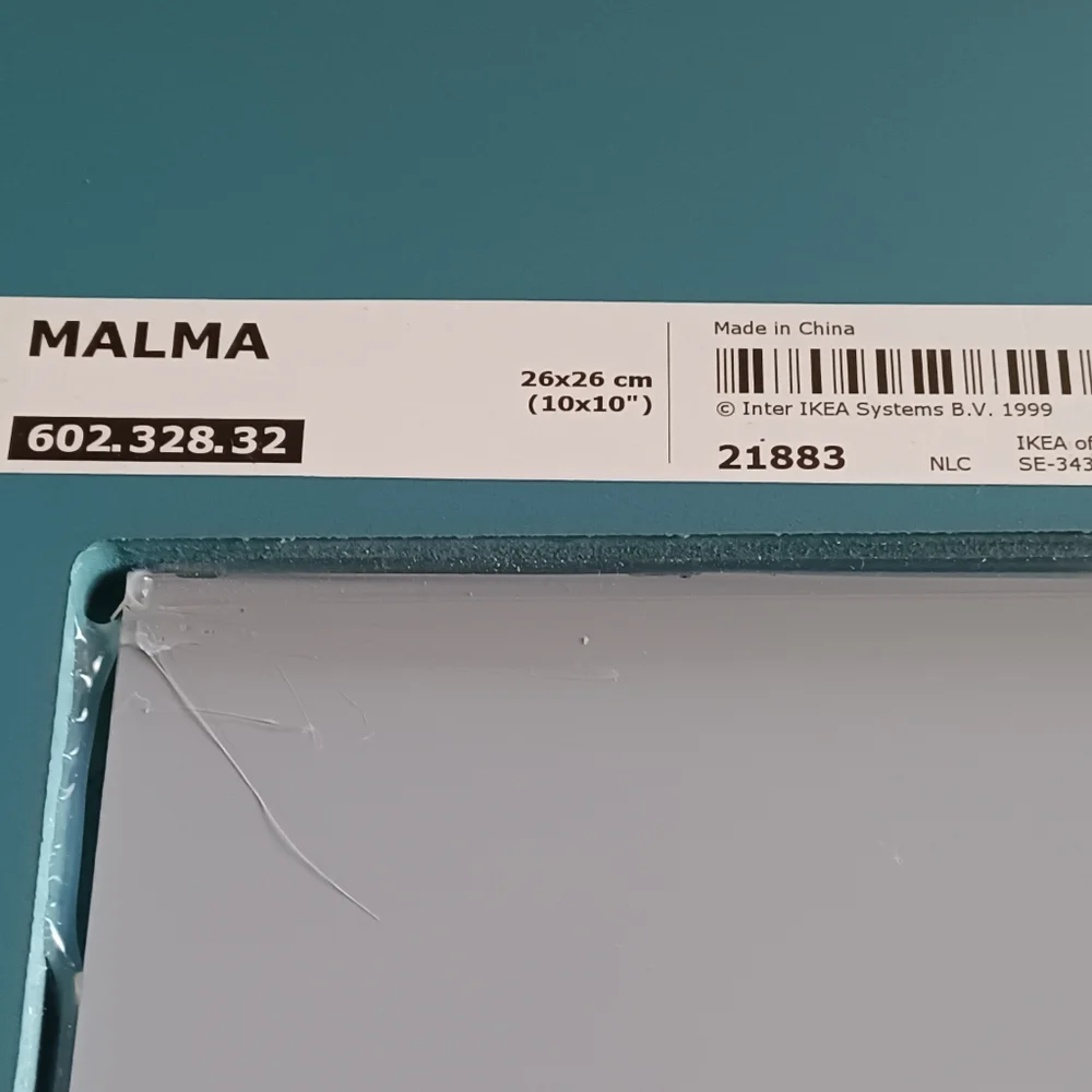 Ikea Malma square torqouise wooden framed 10